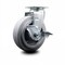 Service Caster 6 Inch Thermoplastic Rubber Swivel Caster with Roller Bearing and Brake SCC SCC-20S620-TPRRF-TLB - alternate 1